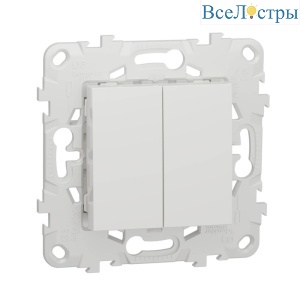 Выключатель двухклавишный Schneider Electric Unica New NU521118