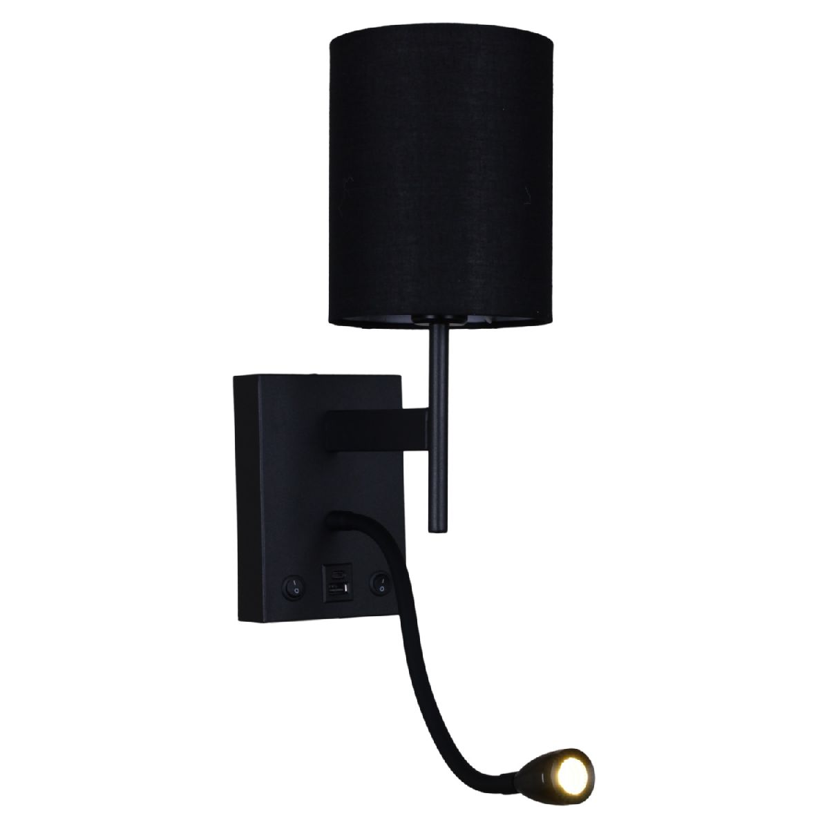 бра reluce 86210-9.2-001kt led3w+e14 bk