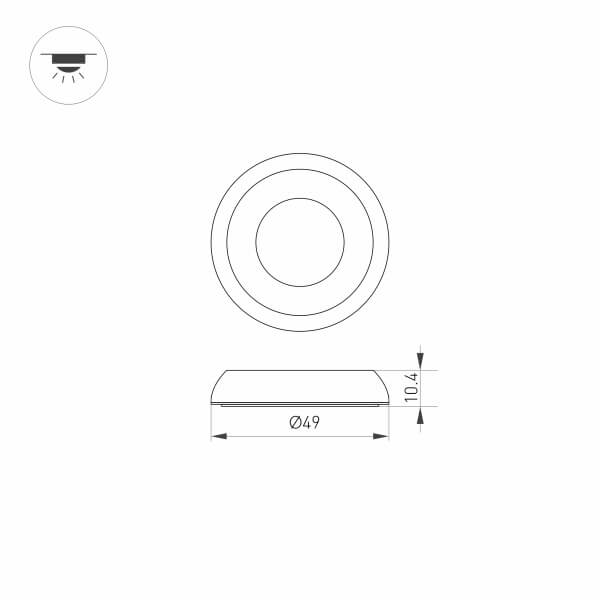 накладка arlight art-deck-cap-dome-r50 024932