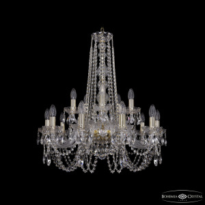 Подвесная люстра Bohemia Ivele Crystal 1402/10+5/240/h-75 G