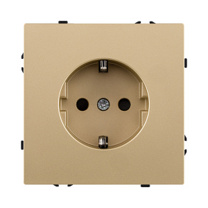 Розетка штепсельная SCHUKO 16A/250 В, золотой Kollinger Eclipse EC-014GD