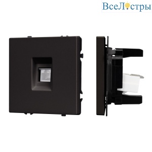 Механизм компьютерной розетки Arlight SCT-NOBE-MPC1-SFPL-BK (RJ-45, CAT6) 054305