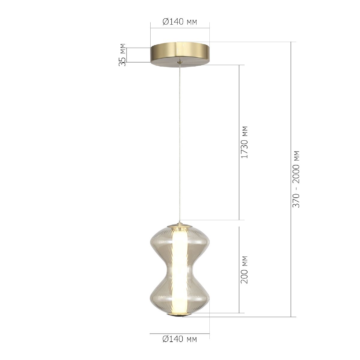 подвесной светильник st luce spine sl6136.203.01