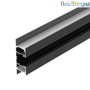 Алюминиевый профиль Arlight WALL-2575-DUAL-2000 ANOD BLACK 052332