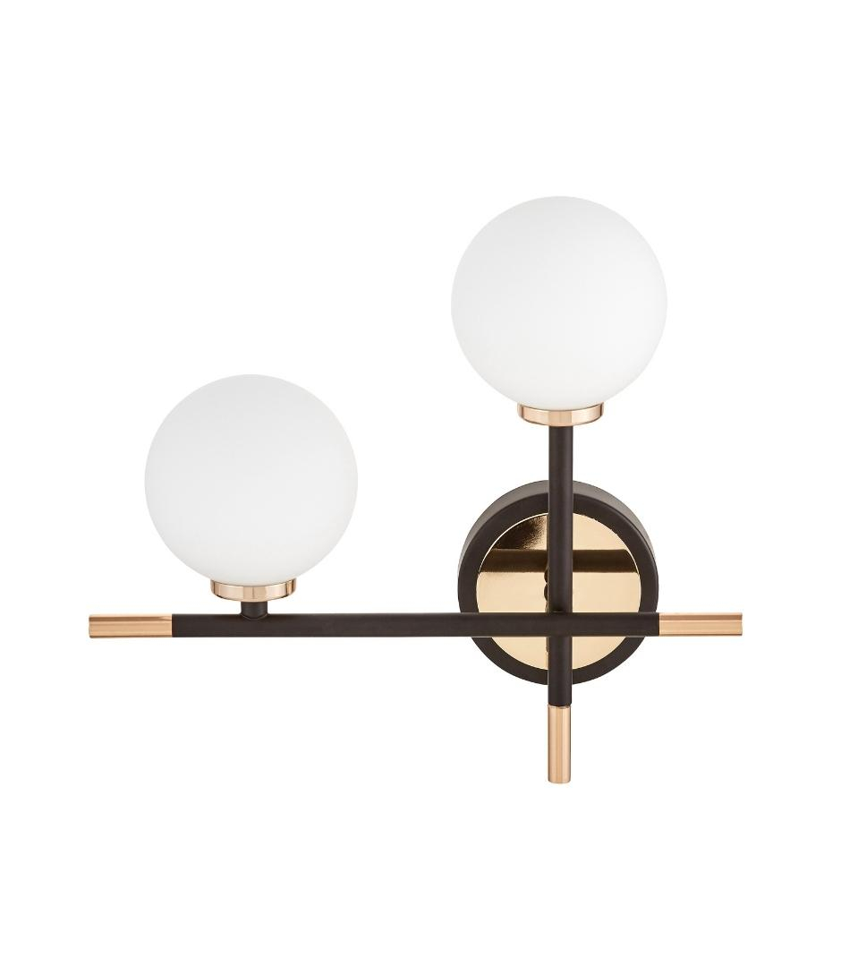 бра lumina deco marsiada ldw 6033n-2 bk+fgd