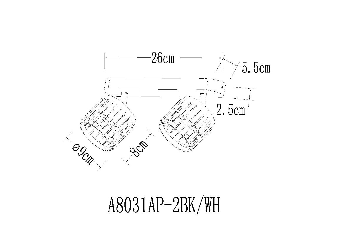 спот arte lamp atria a8031pl-2bk