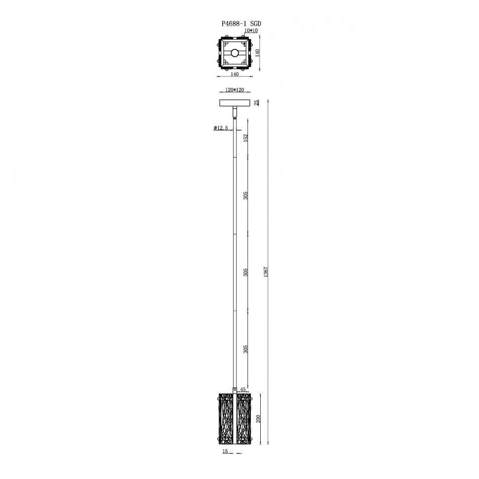 подвесной светильник ilamp panorama p4688-1 sgd