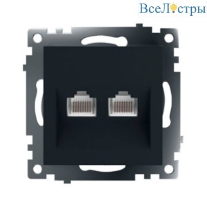 Розетка компьютерная 2-местная RJ-45 Stekker Катрин GLS00-7109-05 50007