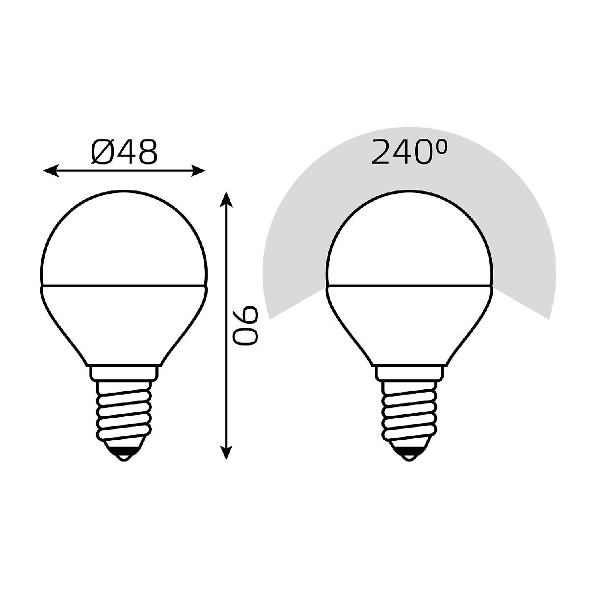 лампа светодиодная диммируемая gauss e14 6w rgbw груша матовая 105101406