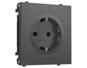 Комплект механизма электрической розетки SIGMA Антрацит серый 50Hz 2P+E с/з с/ш 16A-250V QUANT PRO Ambrella Volt MS657010 (SP6570, PR141)