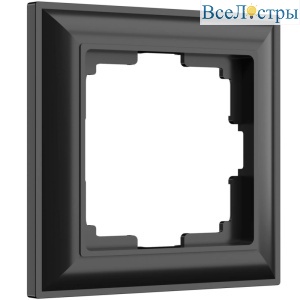 Рамка на 1 пост Werkel Fiore черный матовый W0012208 4690389160332