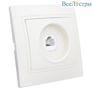 Розетка компьютерная RJ45 скрытой установки IP20,слоновая кость "Дельта" General 477280