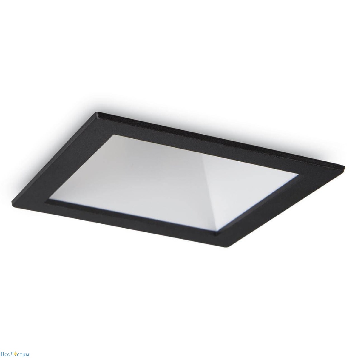 встраиваемый светодиодный светильник ideal lux game square bk wh 192406