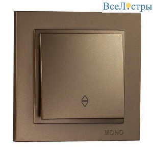 Выключатель Mono Electric Despina одноклавишный проходной бронза 102-232325-109