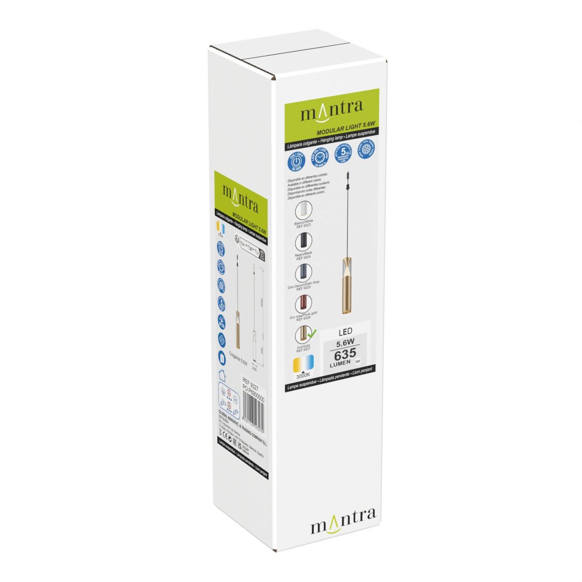 подвесной модульный светильник без основания mantra spark 9327