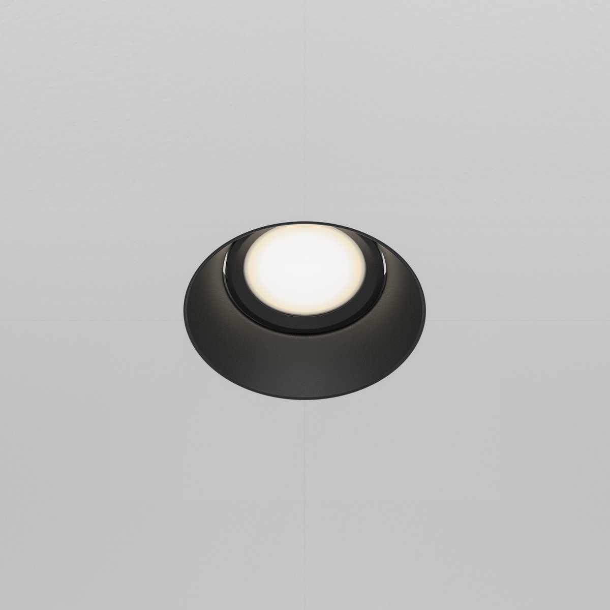встраиваемый светильник maytoni technical dot dl042-01-rd-b