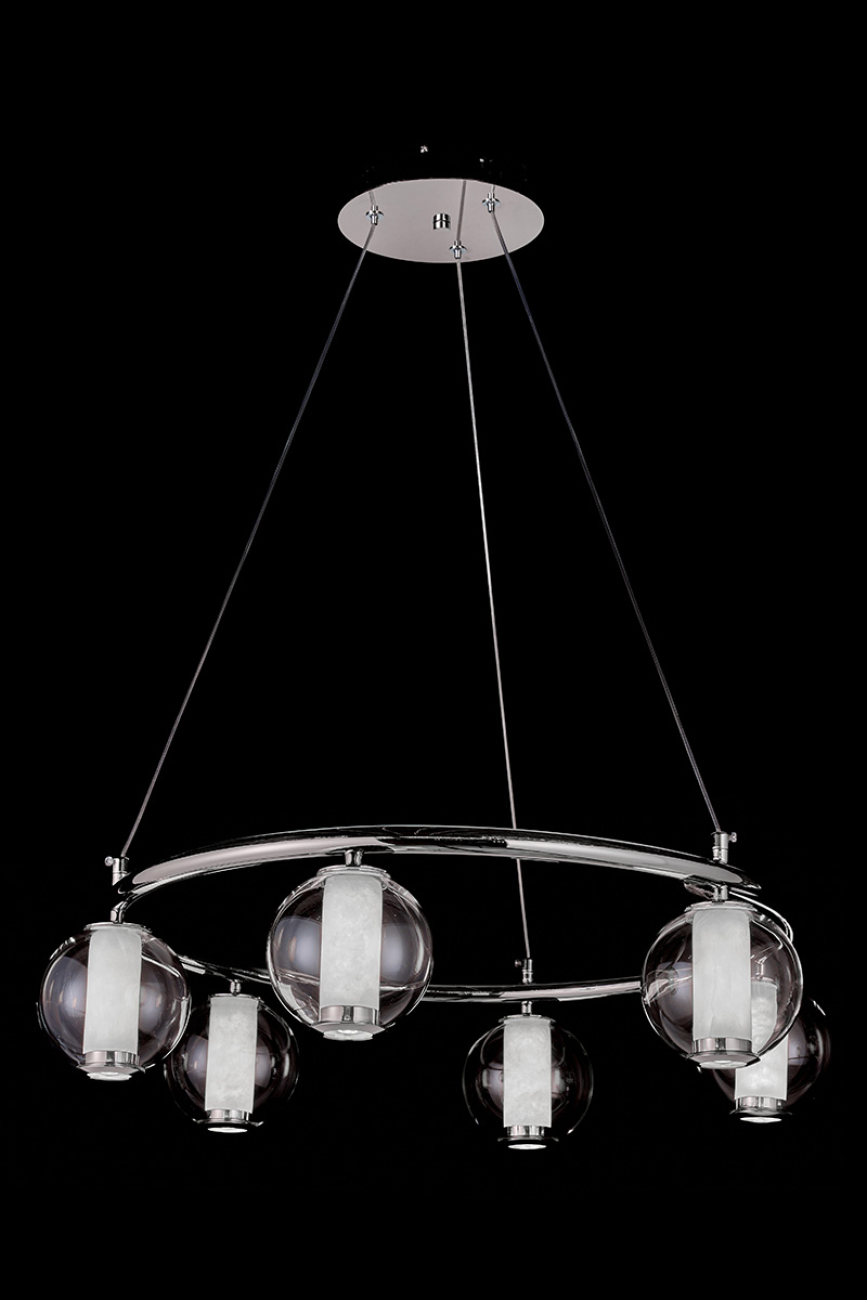 подвесная люстра aurore le7703/6 chrome