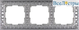 Рамка Werkel Antik на 3 поста матовый хром WL07-Frame-03 4690389145681
