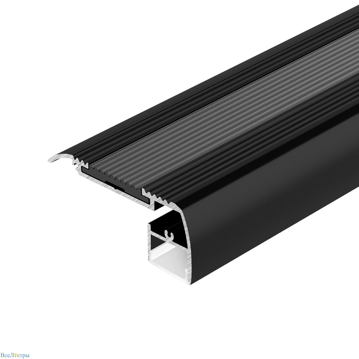 профиль arlight stair-w65-2000 anod black 045663