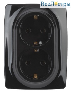 Розетка 2x2P+E Schuko со шторками Эра 12-2108-06 Б0036447