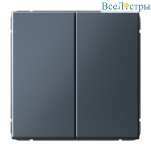 Переключатель 2-клавишный, 10АХ, механизм, быстрозажим. клем. Systeme Electric ArtGallery Грифель GAL000765S