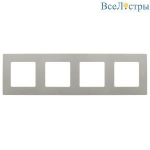Рамка 4-постовая Legrand Etika светлая галька 672524