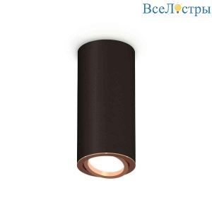 Комплект накладного светильника Ambrella light Techno Spot XS7443005 SBK/PPG черный песок/золото розовое полированное (C7443, N7005)