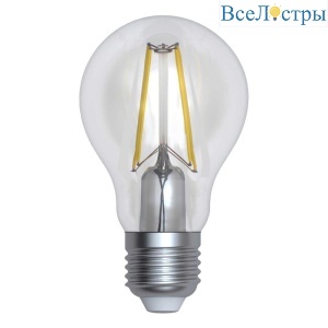 Лампа светодиодная филаментная (UL-00004867) Uniel E27 12W 4000K прозрачная LED-A60-12W/4000K/E27/CL PLS02WH