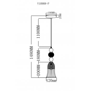 подвесной светильник moderli glassy v10907-p