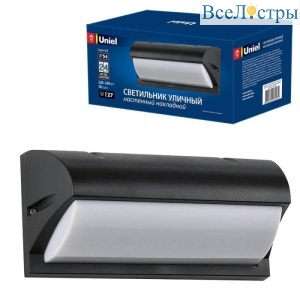 Уличный настенный светильник (UL-00006807) Uniel UUL-S07A 60W/E27 IP54 Black
