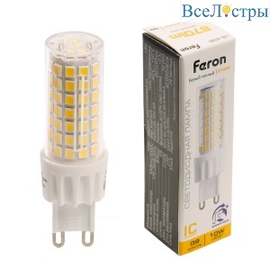 Лампа светодиодная диммируемая Feron LB-438 G9 10W 2700K 51741