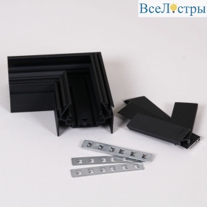 Магнитный шинопровод для натяжных потолков (гарпун) Reluce RL 06301 corner connector BK