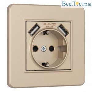 Розетка Arte Milano SET16-1-47-1 shampan