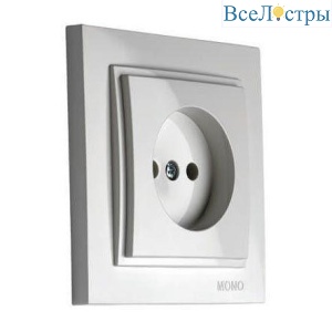 Розетка 2К Mono Electric Despina 16A 250V винтовое подключение серебро 102-212122-116