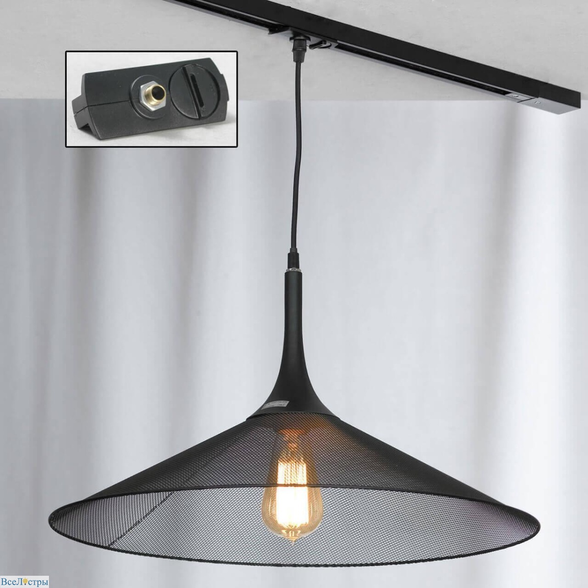 трековый светильник однофазный lussole loft cheektowaga track lights lsp-9813-tab
