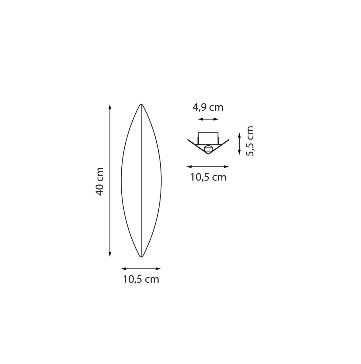настенный светильник lightstar muro foglia 808672