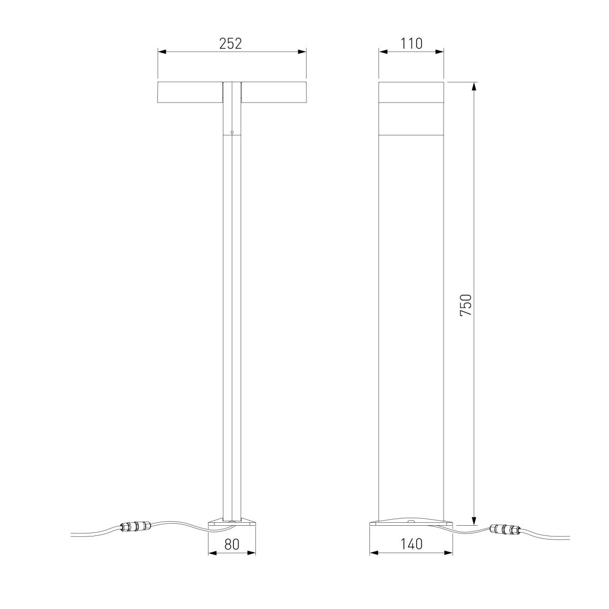 ландшафтный светильник elektrostandard twin 35170/f черный 4690389219443 a072076