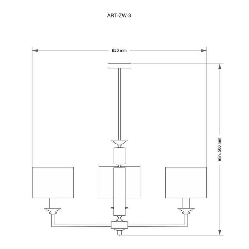 подвесная люстра kutek mood artu art-zw-2 (n)