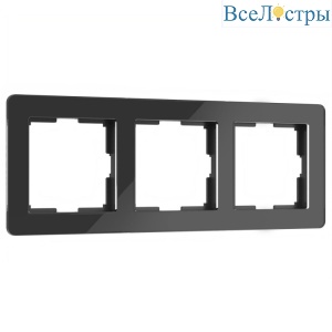 Рамка на 3 поста Werkel Acrylic черный 4690389184888 W0032708