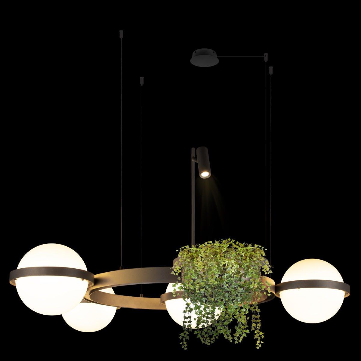 подвесной светодиодный светильник loft it jardin 10121/4 dark grey