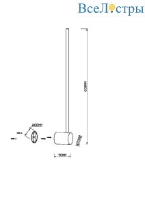 Настенный светильник Maytoni Light stick MOD237WL-L6BS3K