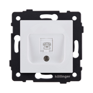 Розетка телефонная RJ11, белый матовый Kollinger REA-009WM для Aspekt, Eleganz, Reflex