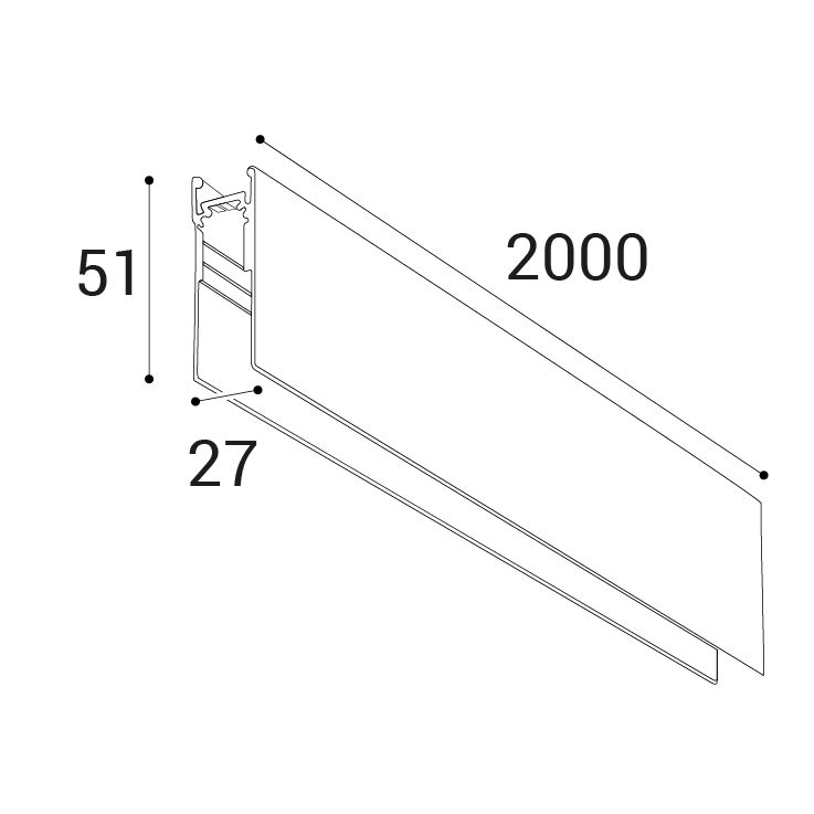 шинопровод накладной italline atom it012-5031 black