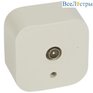 Розетка TV Legrand Quteo слоновая кость 782245