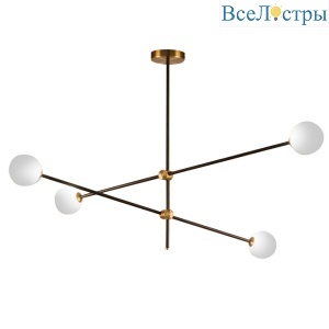 Люстра на штанге Delight Collection Bistro Globe 9389P/4 black/gold