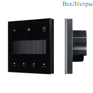 Сенсорная панель Arlight SMART-DALI-301-11-1G-4SC-DIM-IN Black (BUS/24V, Touch, 2.4G) 046547