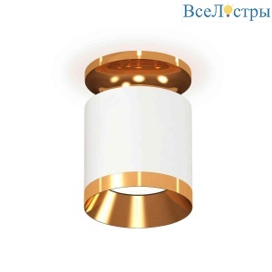 Комплект накладного светильника Ambrella light Techno Spot XS7401121 SWH/PYG белый песок/золото желтое полированное (N7929, C7401, N7034)