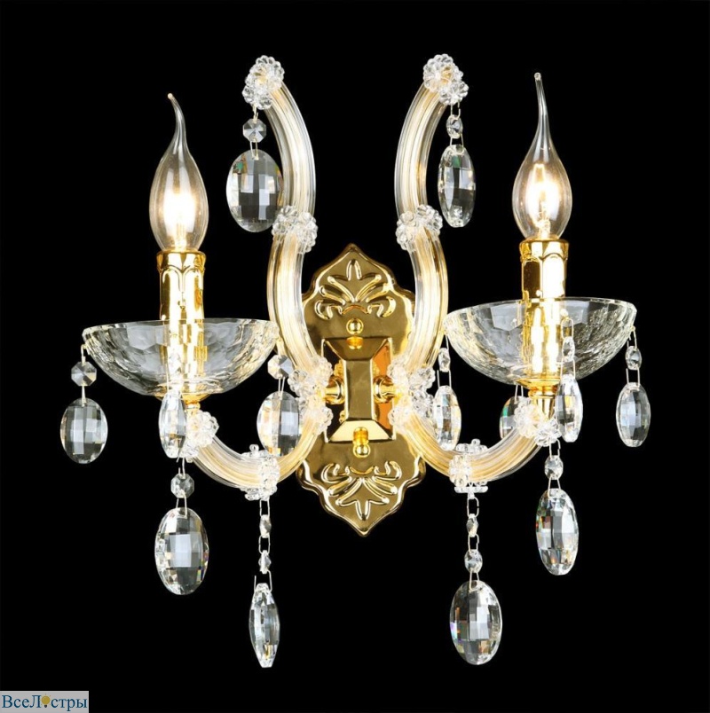 бра crystal lux hollywood ap2 gold