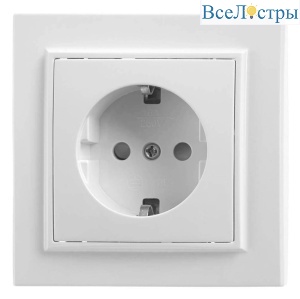 Розетка Feron Stekker Эрна с/з 16A 250V белый PST16901001 39050