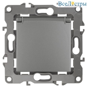Розетка 2P+E Schuko со шторками с крышкой Эра 12-2103-12 Б0019327